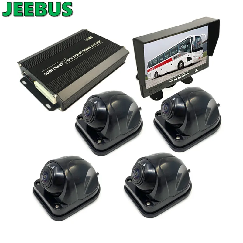 HD Night Vision 3D 360 Degree Surround Camera Bird View System with 7inch Monitor MINI Bus