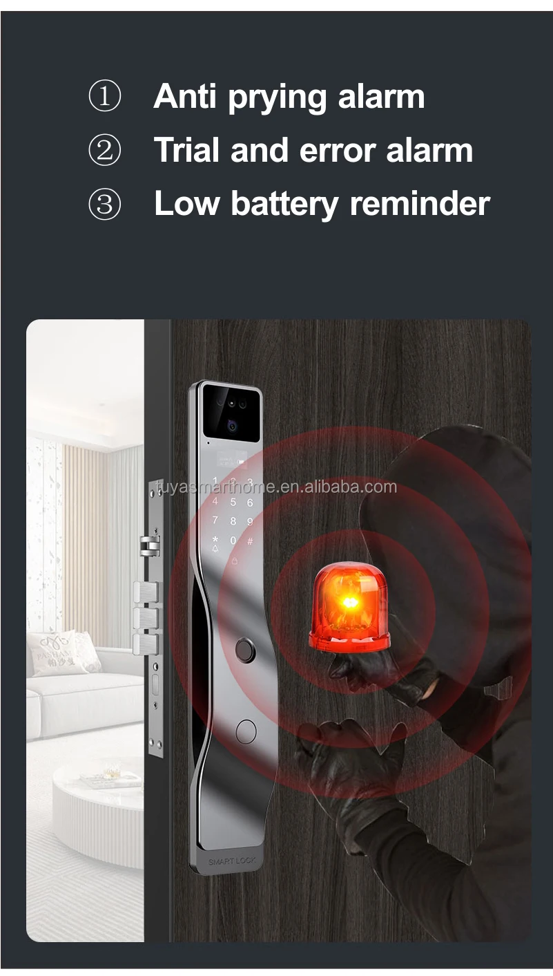 TYSH 3D Face Recognition Smart Locks - Tuya WiFi Biometric Door Lock ...