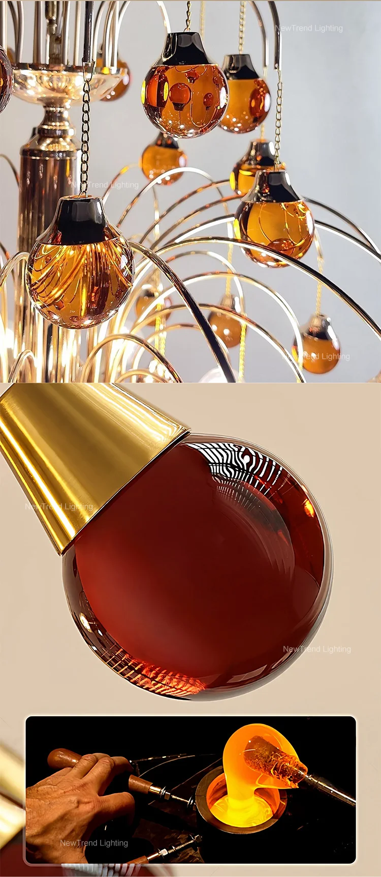 cpl 465 modern minimalist murano glass pendant light  nordic style led suspension lamp for dining room chandeliers-4