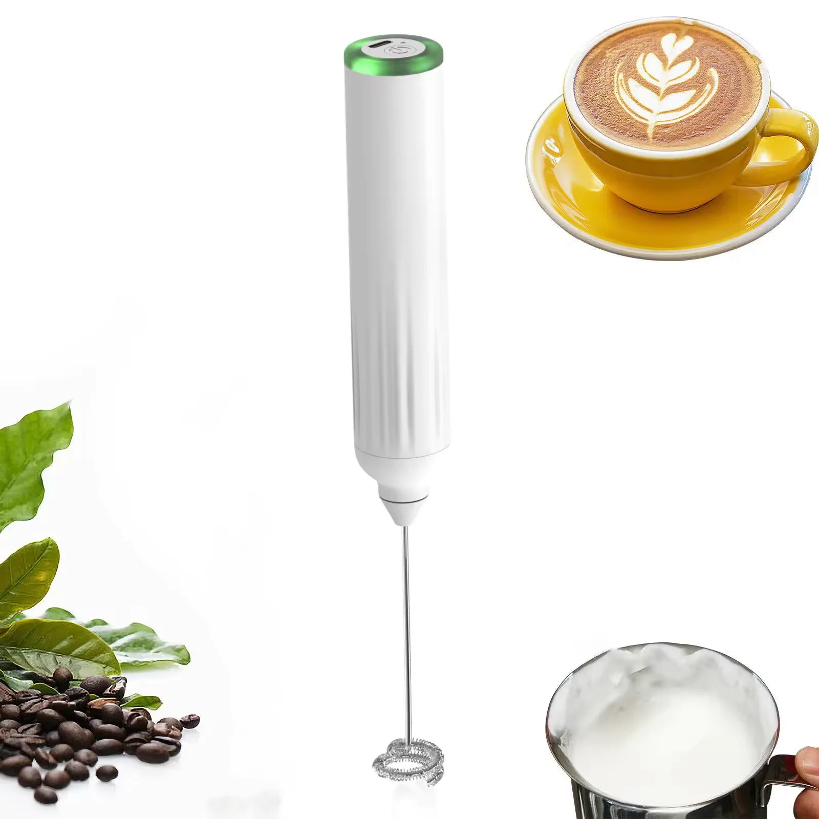NWOUIIAY VAVA Montalatte Elettrico 500W 240mL Schiumatore Acciaio Inox