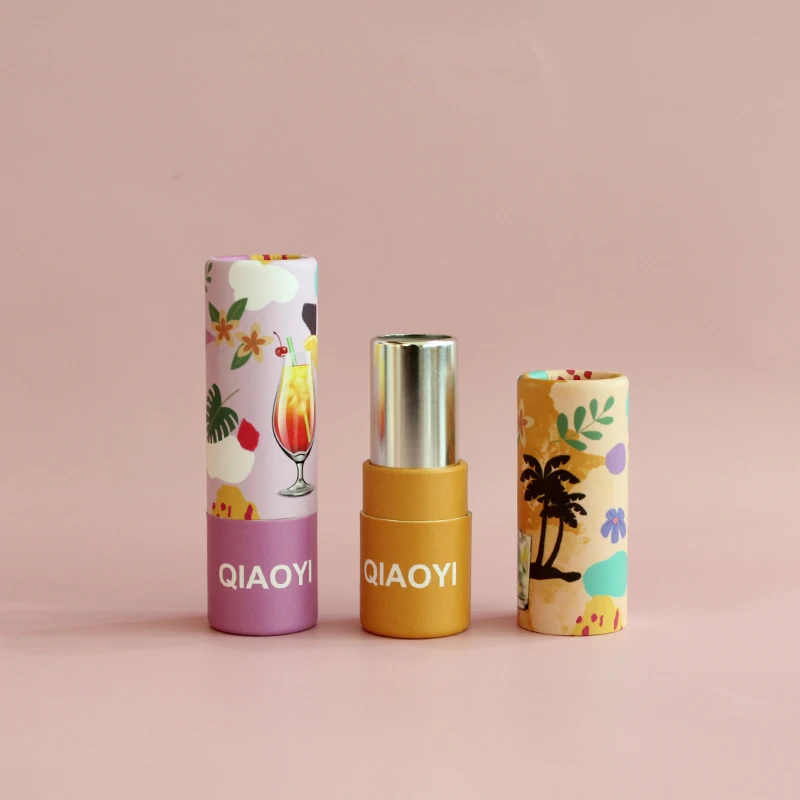 Paper Packaging Tubes High Quality Lipstick Container Round Custom Tube Packaging Lipbalm Tube Twist Up Paper Tube