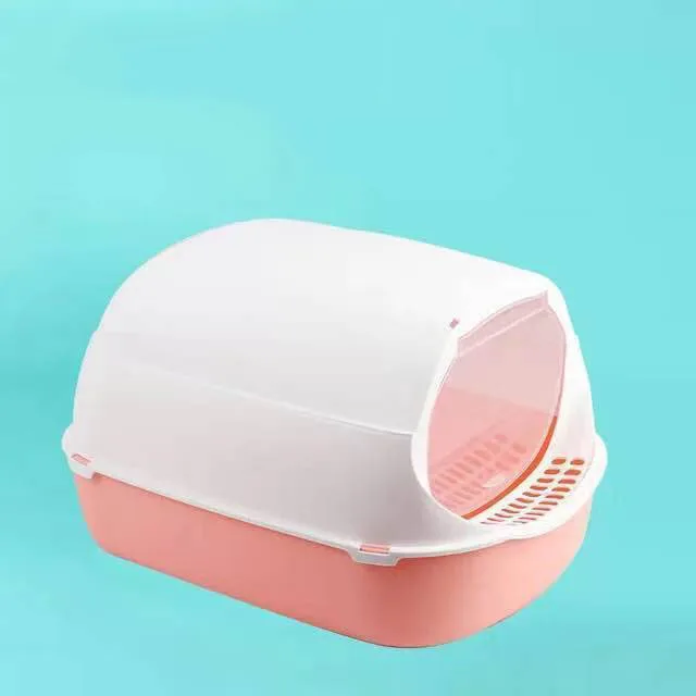 Custom Cheap Litter Box Fully Semi Closed Anti Splash Deodorant Cat