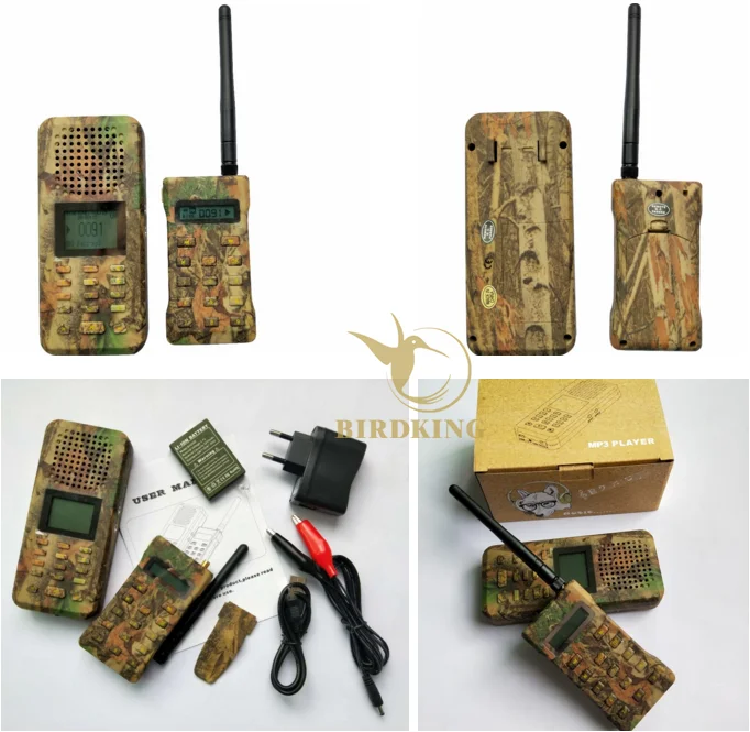 Outdoor Hunting Bird Caller MP3 Player 20W Speaker W/ Wireless Remote 500m Camo 