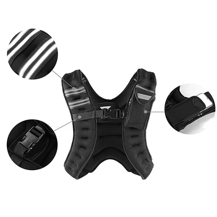 Procircle 20kg Weight Vest With Reflective Stripe For Workout Strength