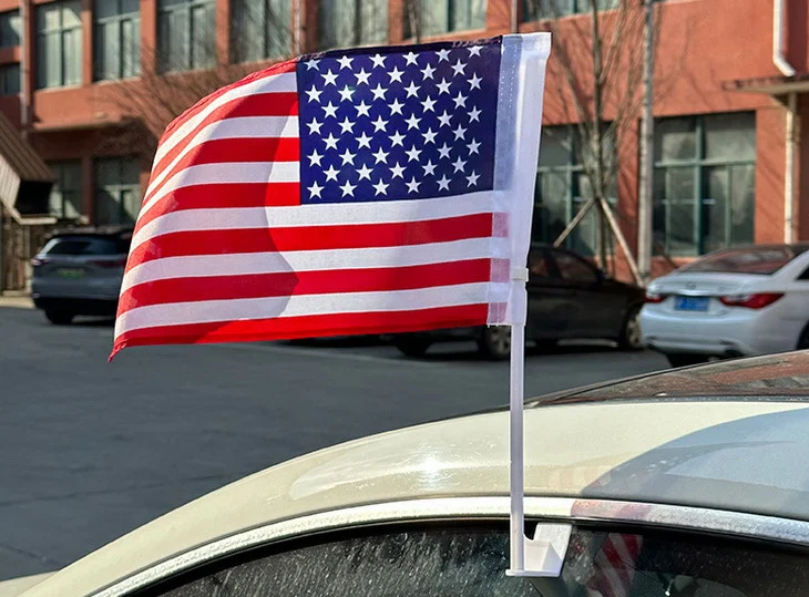 Customized Car Window Clips Flag Blank Sublimation Mini Polyester