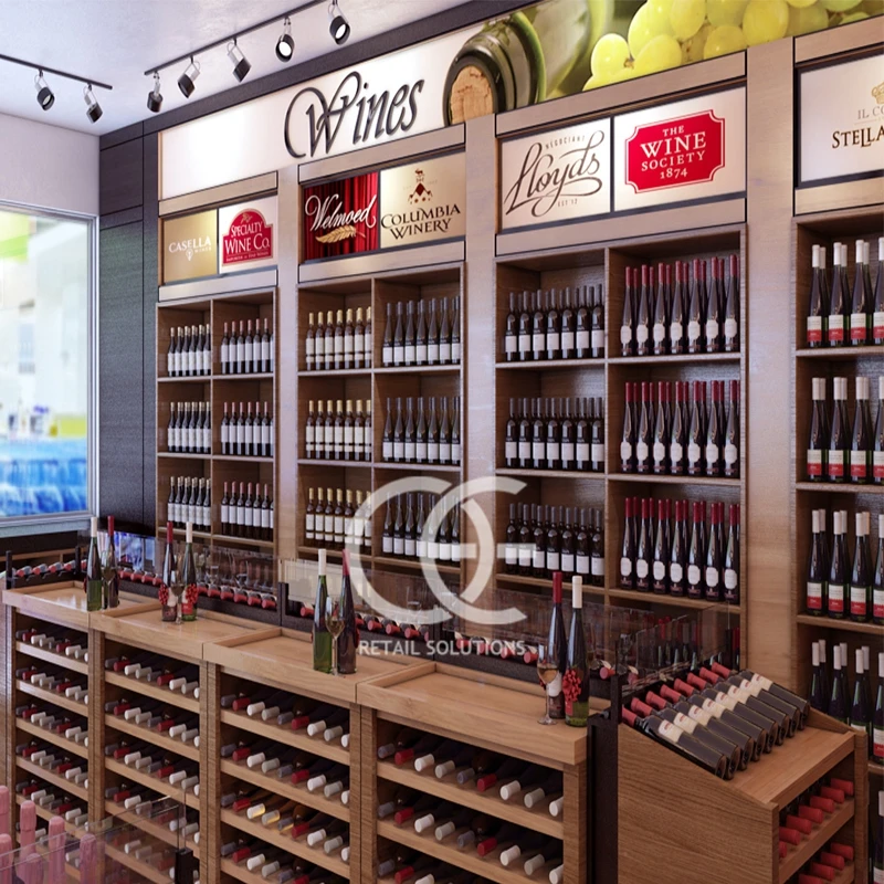 Metal Multifunction Wine Vegetable Fruit Wood Display Shelf Rack