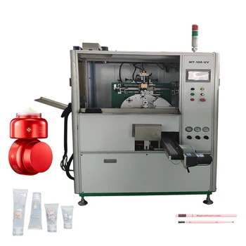 screen printer high precision multi color round silk screen printing machine for cosmetic glass bottle