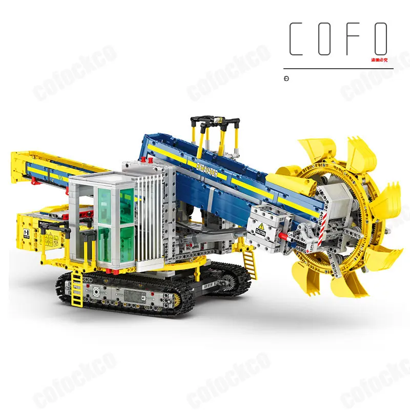 22017 Technical Remote-controlled Electric Bucket Wheel Excavator 42055  Model Building Blocks Bricks Toys Gifts