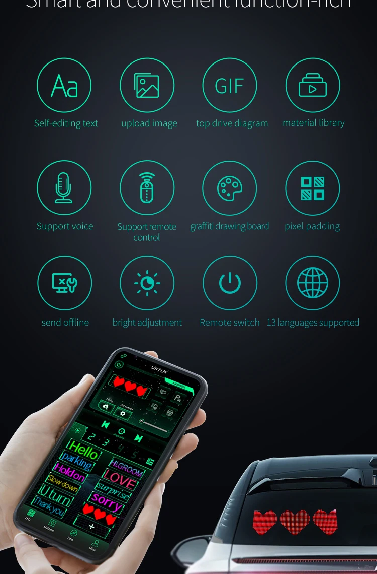 Custom Full Color Rgb Smart Digital Light Emotion Screen Led