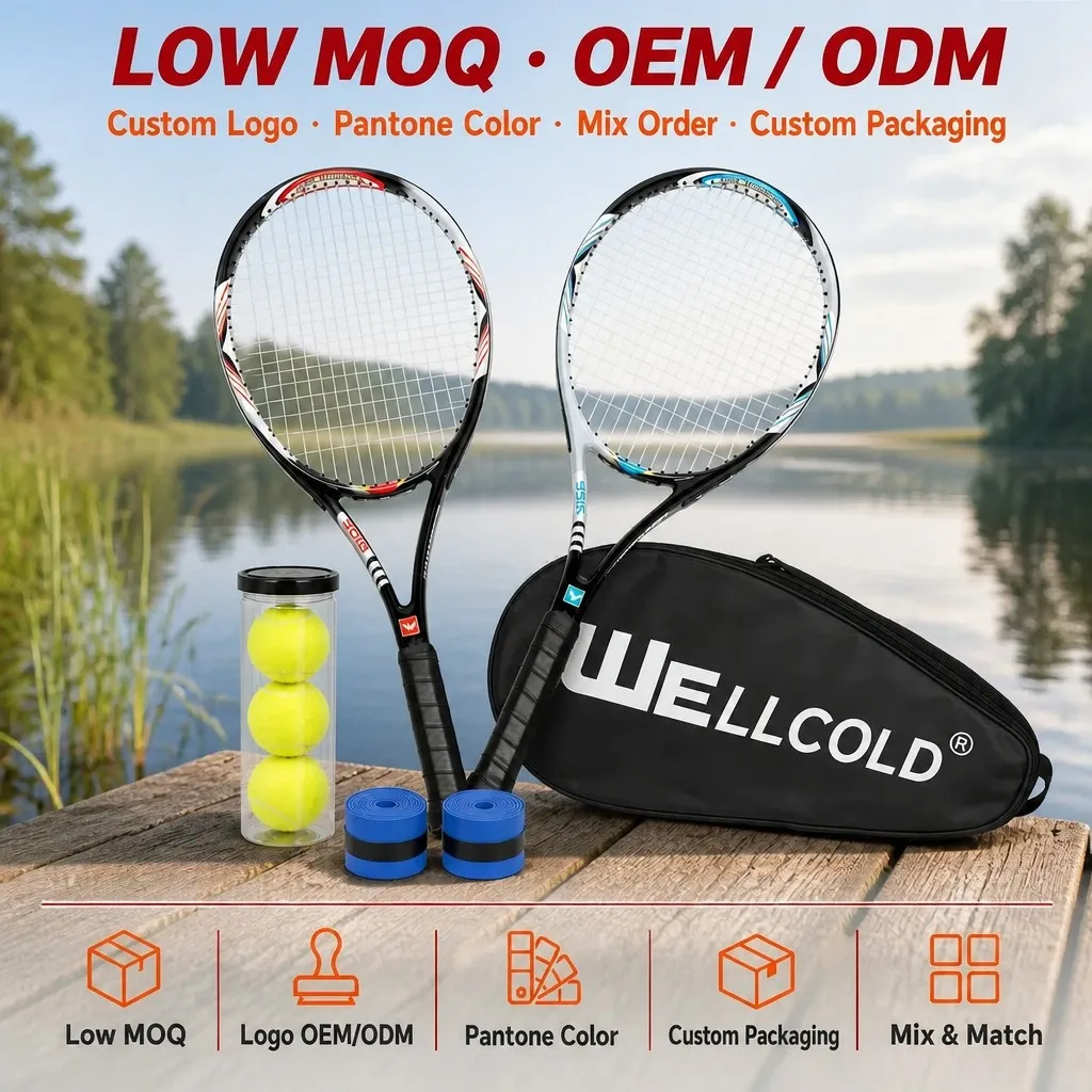 Aluminum Alloy Tennis Racket Kit Pre-Strung with Carrying Bag 2 Grips 3 Balls Perfect for Outdoor Practice