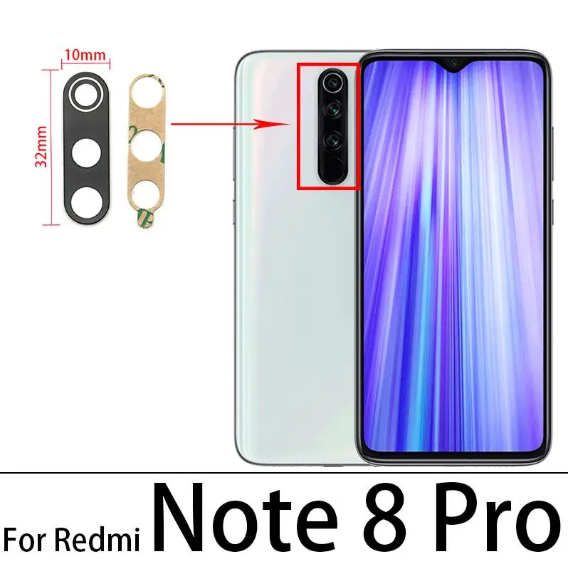 Lente De Repuesto Para Cámara Trasera Xiaomi Redmi Note 9T 5G - Cristal Protector Con Adhesivo, Antiarañazos E Impermeable