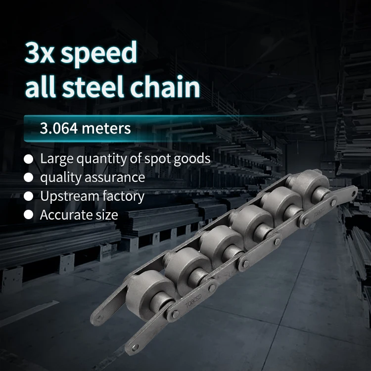 Triple Speed Carbon Steel Chain BS30-C212A Pitch 38.1 Steel Triple Speed Chain Double Speed Line Conveyor Chain supplier