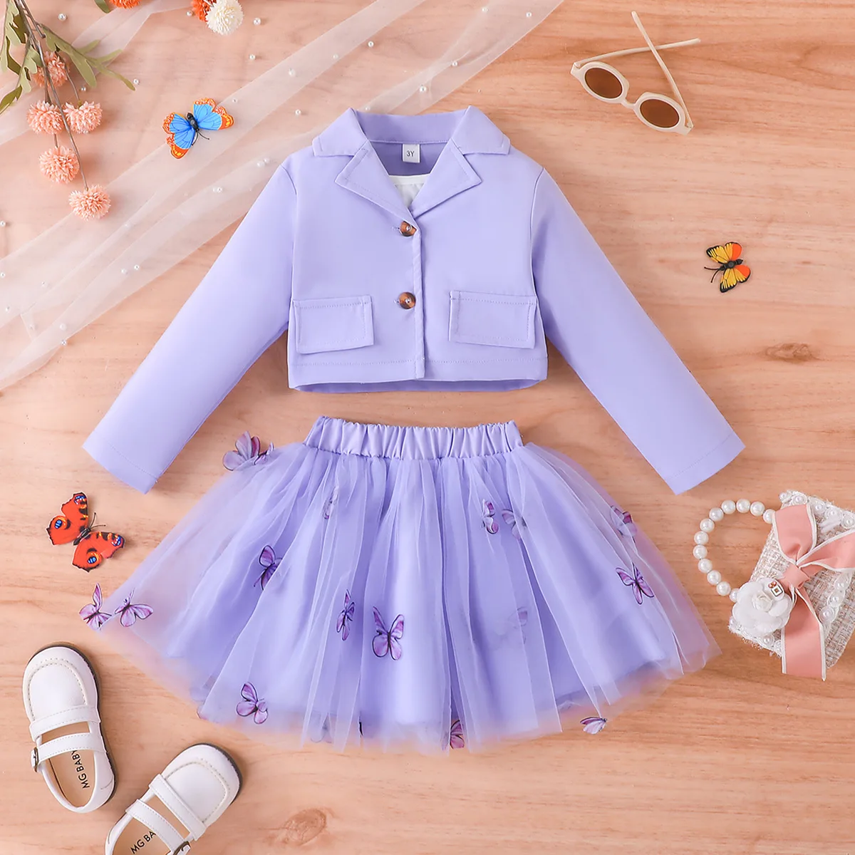 2023 Baby Toddler Kids Girl Autumn Shirt Pants 2 Piece Little Kids Clothing Sets for Girls Clothing Sets