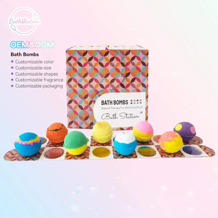 100% натуральный ингредиент, частная торговая марка, органические веганские Бомбочки для ванны, подарочный набор с богатым эфирным маслом, маслом Ши, кокосом