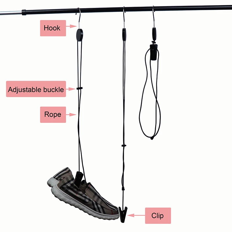 durable adjustable shoe hooks for retail displays