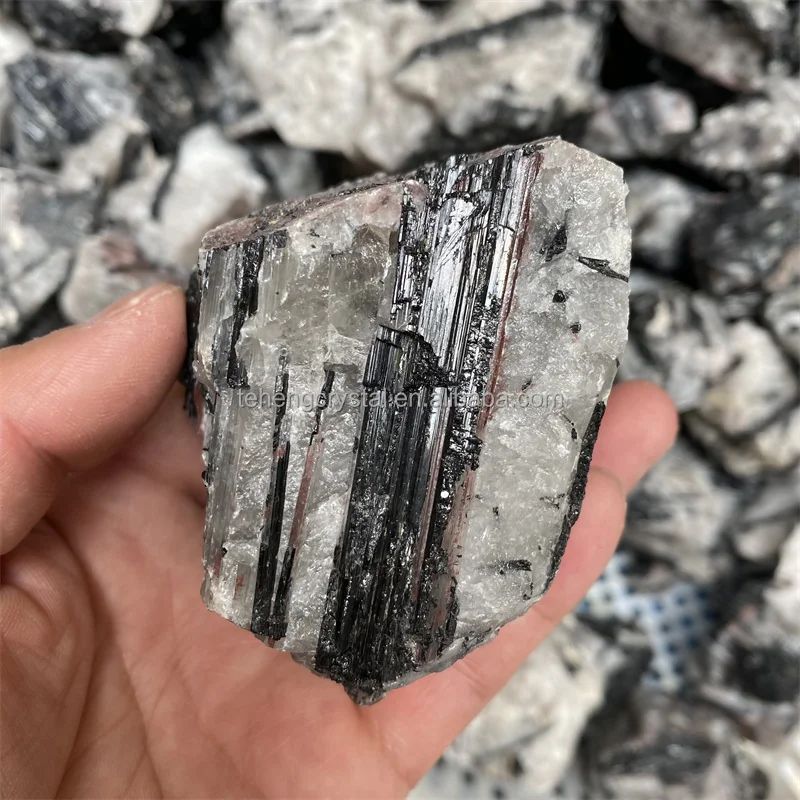 natural crystal stone raw black tourmaline