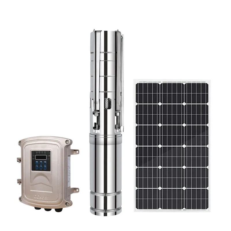 Pompe Solaire Hybride AC/DC 3HP – 255 M De Hauteur Max, 5,2 M³/h, Inox 304, Modèle 4DSC5.2-255-300-2200-A/D