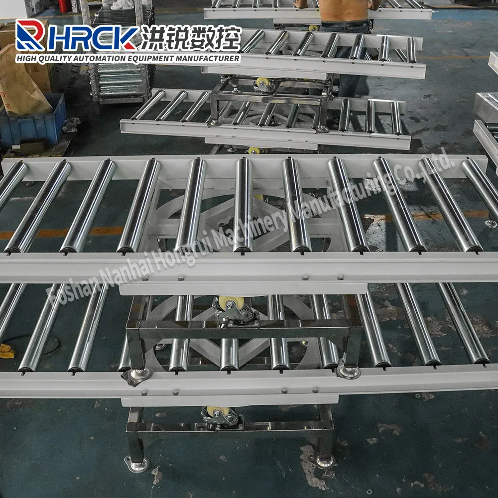 High quality unpowered rotating roller table, stable locking, widely used in various fields