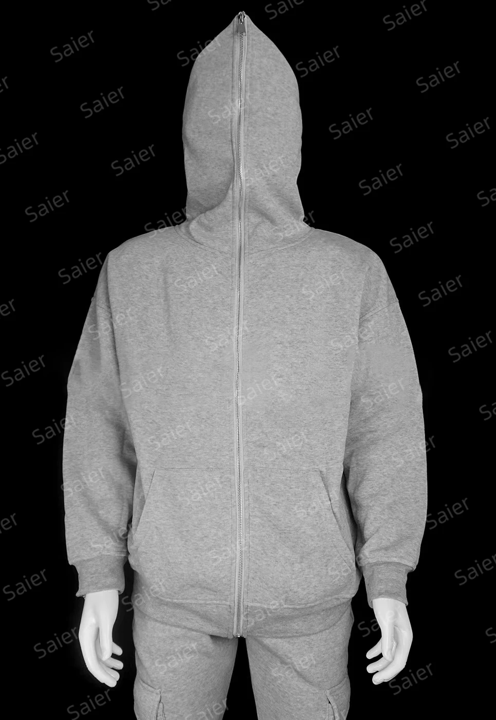 2023 Custom Fashion Blank Women Hoodies Streetwear Zip Up Hoodies Men Custom Full Face Zip