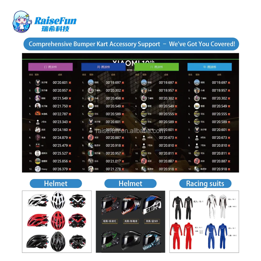 product raisefun parent child go kart battery operated remote control integrated system for kids adults indoor outdoor amusement center-5