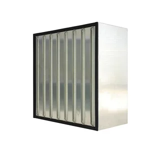 Medium Efficiency F7 Plastic Frame 592 X 592X 2 92mm Mini-pleated Compact 8 v Bank SS Frame Air Filter