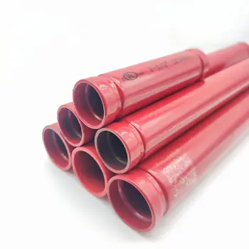 Factory Direct Sale Red Painted UL FM Approved Fire Sprinkler Grooved Pipe
