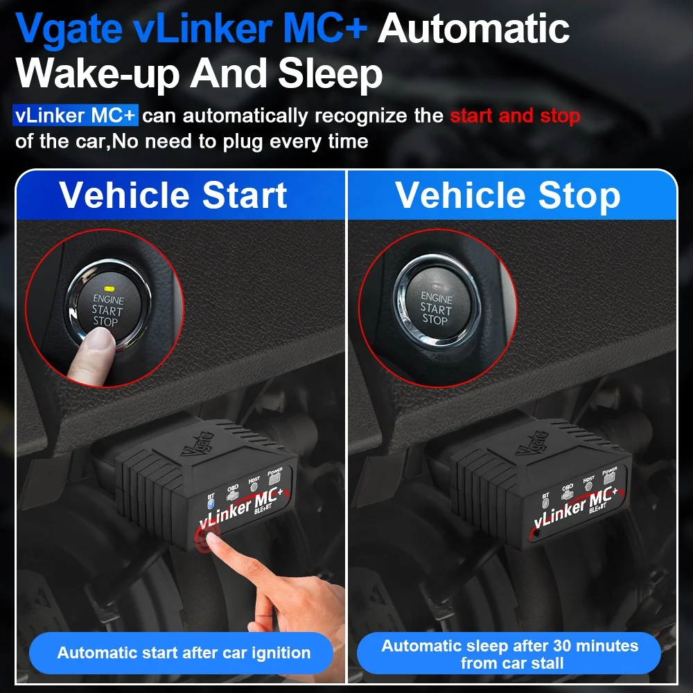 Vgate VLinker MC Wireless Connection OBD2 Auto Diagnostic Scanner for Android IOS