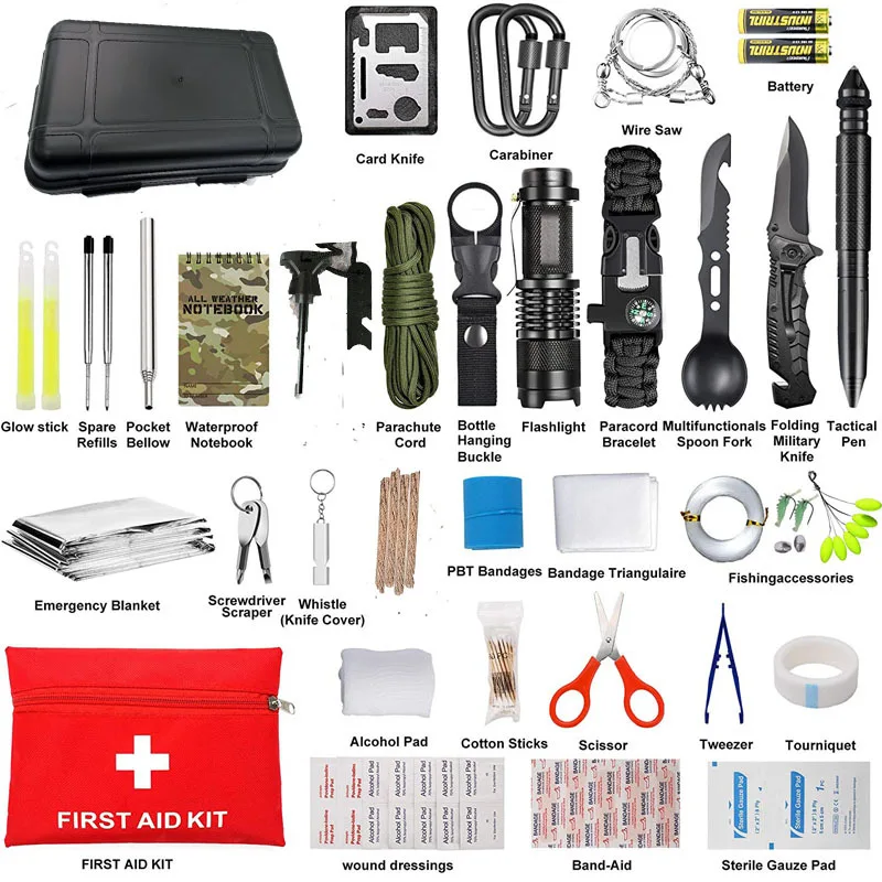 Survival Gear Gift Tactical Outdoor Survival Cars Camping Hiking Survie