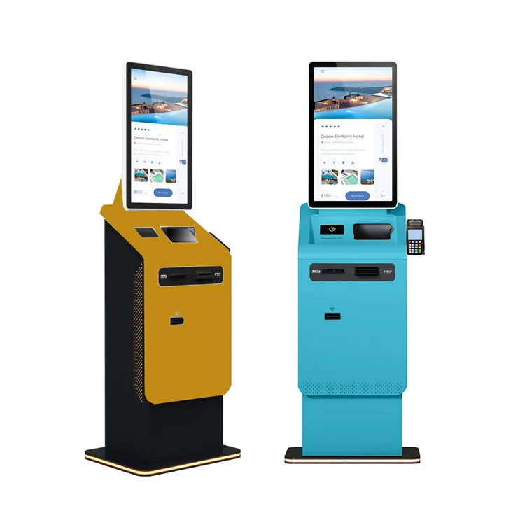 Crtly Multi Function Cash Dispensing Recycling Payment Kiosk ATM Machine with Passortn Reader/scanner Cash/coin/card Dispenser