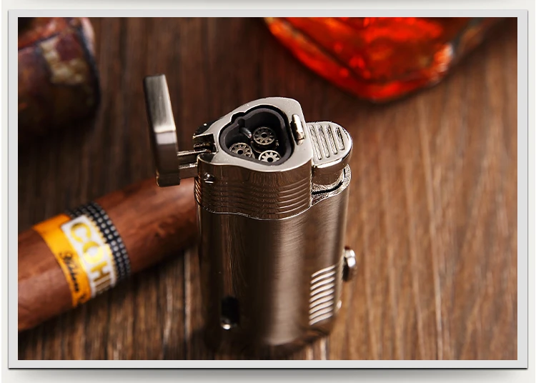 Portable Cigar Accessories Gift Sets 3 Jet Flame Torch Lighter With