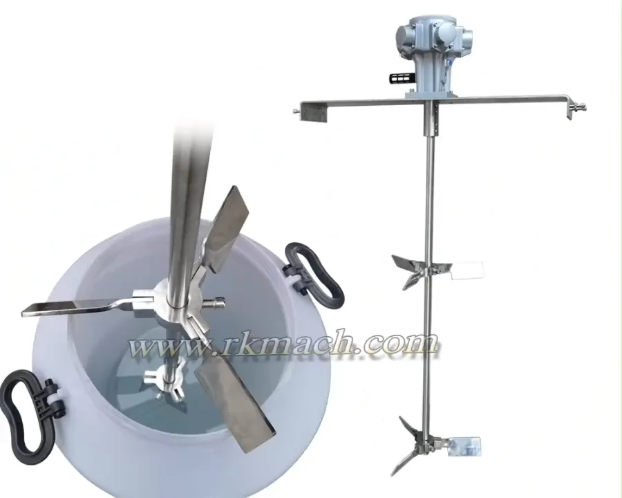 1/2hp Pneumatic 50 Gallon Drum Barrel Mixer Folding Mixer Foldable