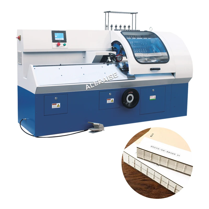 Auto Book Sewing Machine PLC Textbooks Notebook Exercise Thread Book Sewing Threading Stitching Machine for Paper Books