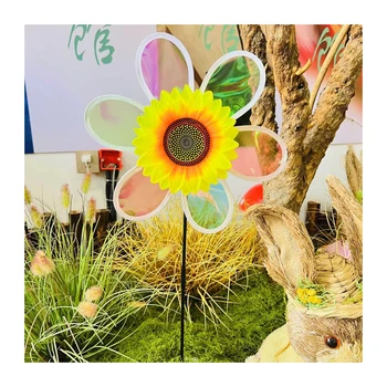 Self-produced and Self Sold Colorful Single-layer Gradient Windmill Fan Toys Windmill Sunflower Big Windmill