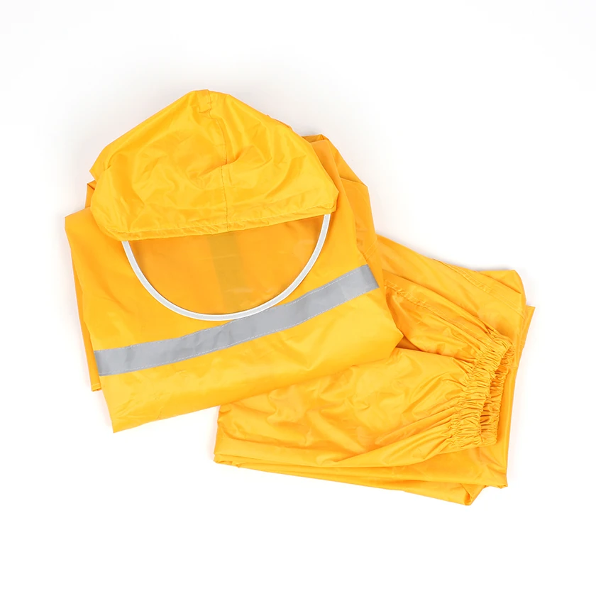 Rain Suit Yellow With Hood Marine Rain Coat Oxford Cloth Rain Coat