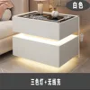 Chargeur sans fil blanc cassé à lumière tricolore