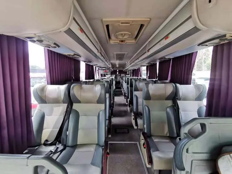 Low price Asiastar 13 meters front diesel euro2 70 seater long drive new coach bus for sale