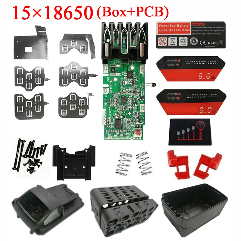 M18 Lithium Battery Shell Pcb Bms Protective Plate With 15 Cores,3 ...