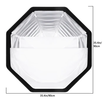 Neewer 35.4 Inches/90 Centimeters Foldable Octagonal Softbox With Bowens Mount Speeding, Carrying Case for Speedlite Studio product image
