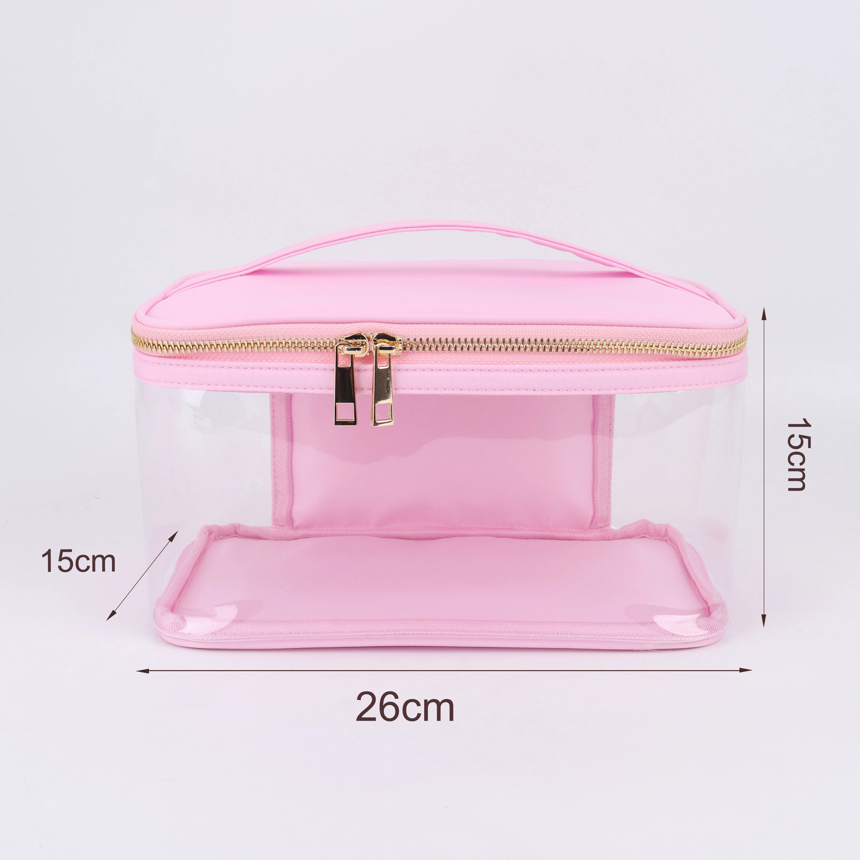 Keymay Custom Clear Handle Makeup Bag Organizers Pouch Large Waterproof ...