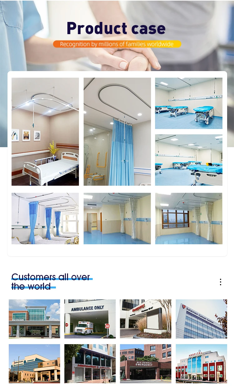 Aluminum Medical Hospital Bed Infusion Ceiling Mounted Iv Pole Iv Drip