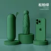 Vinilo negro de doble capa, reforzado con 8 varillas, color verde jade.