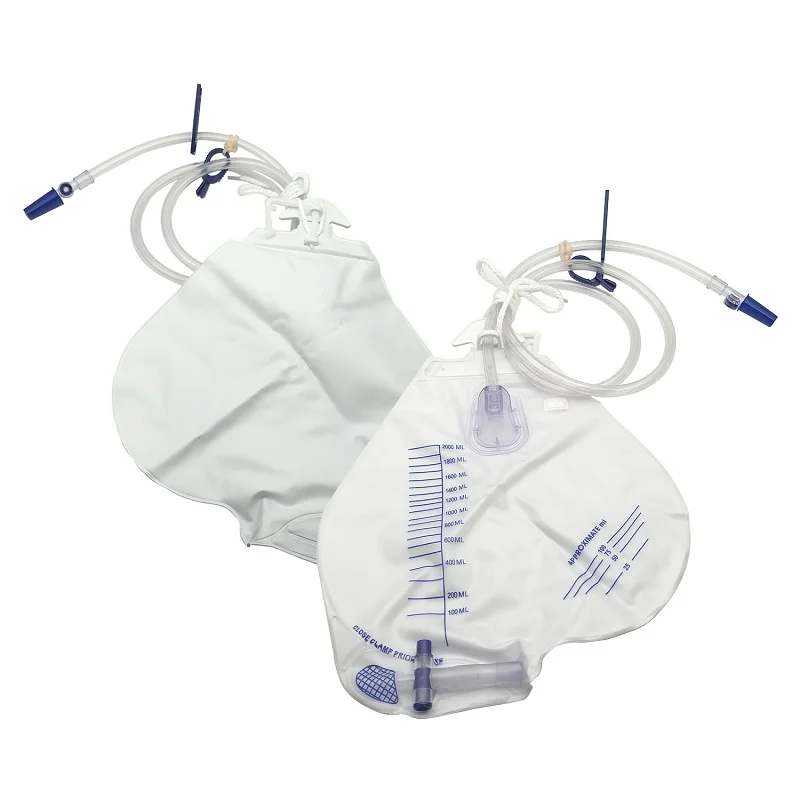 Disposable Urine Collection Bag 2000ml PVC Collection Portable Sterile Adult Urine Bag for Patients