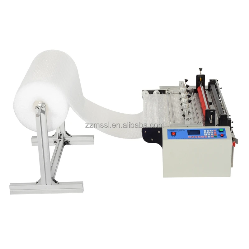 Pe Cross Cutter Air Bubble Flim Roller Slitting Paper Fabric Leather Tape Roll Cutting Machine