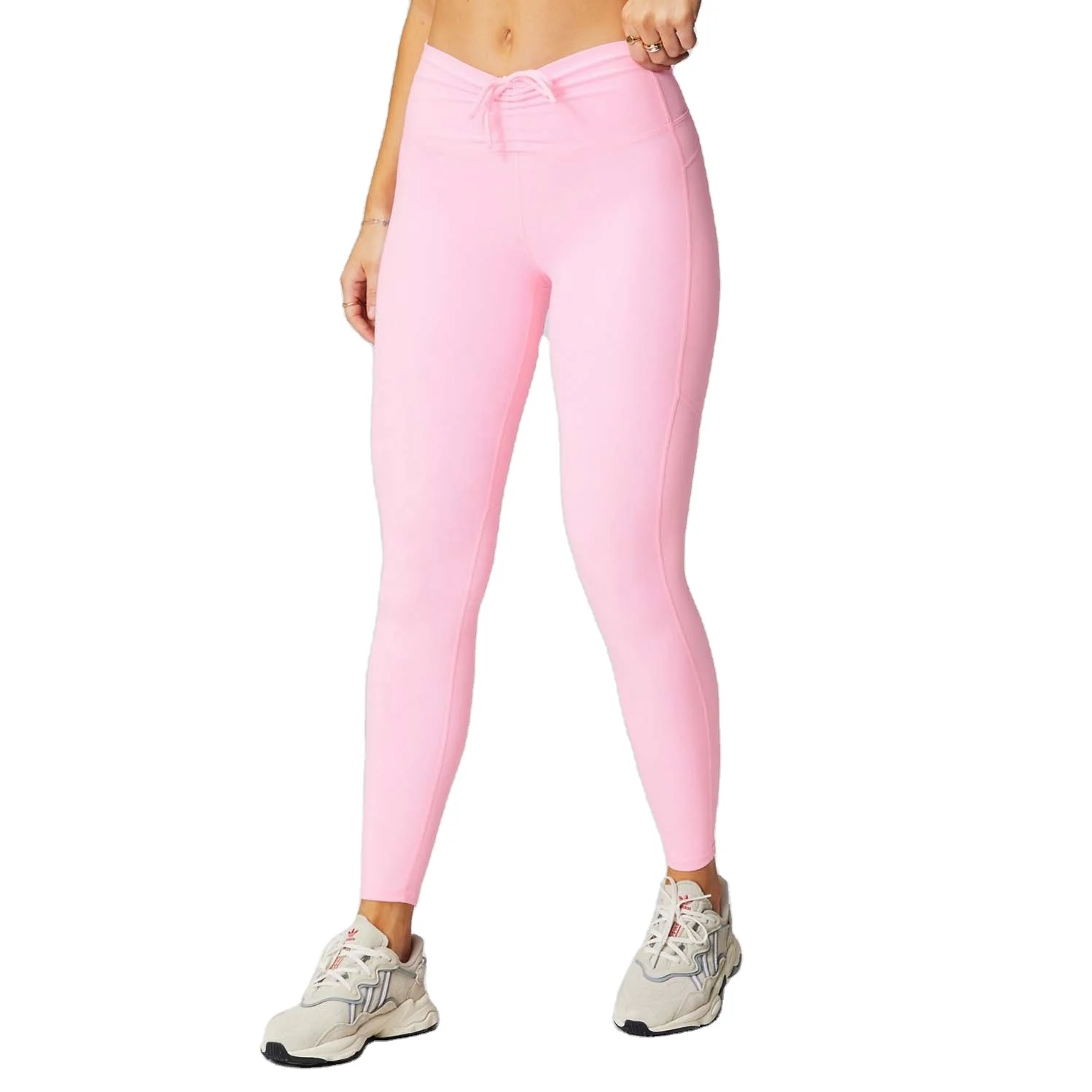 Private Label Women 87 Nylon 13 Spandex High Waisted Ruched Ultra-Soft  4-Way Stretch Fitness Sport Leggings
