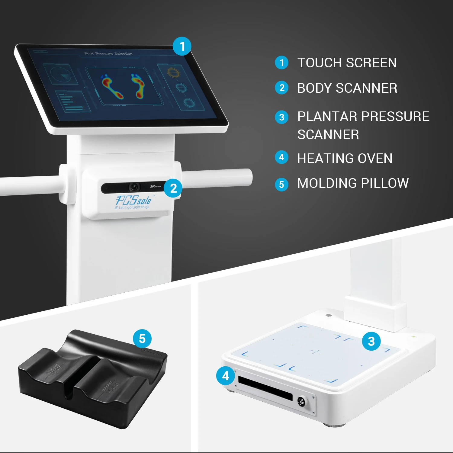 Custom Made Insole Making Machine Foot Pressure Analysis 3D Foot Arch Scanner for Custom Orthotics