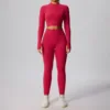 Coat and long pants-wild berry red