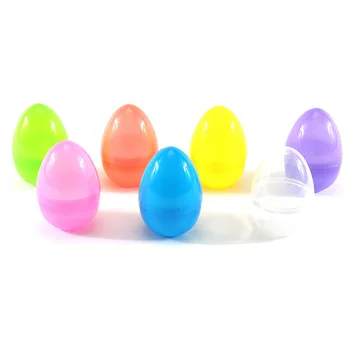 5.5*8cm Colorful Promotional Cheap Plastic Empty Capsule Chocolate Easter Surprise Egg Easter Eggs