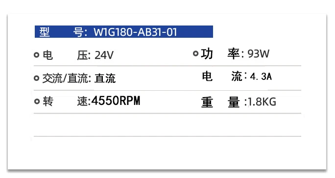 Original Frequency converter fan W1G180-AB31-01 24V 4.3A 93W fan