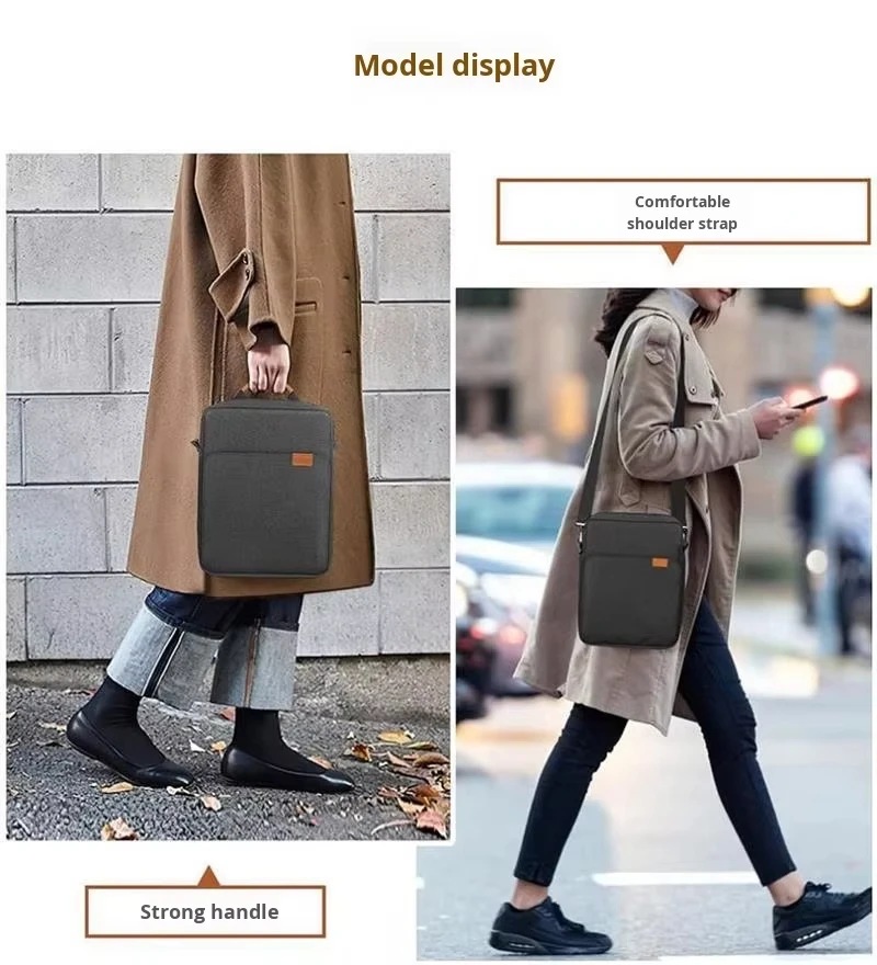 product customized lightweight simple waterproof for ipad fashion crossbody bag zipper closure polyester cover 11inch 13inch laptop bag-8