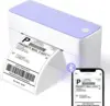 Purple&White printer with 10sheets 4x6 paper